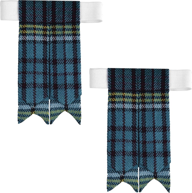 Allsafe Traders Store Scottish Tartan Kilt Flashes with Elastic Adjusters - Image 1